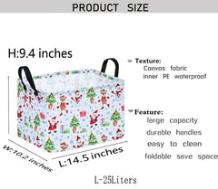 KUNRO Christmas gift storage basket with waterproof liner protects items from spills.