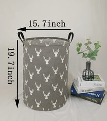 KUNRO round laundry hamper collapsible design for easy storage when not in use.