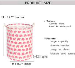 KUNRO storage bin with handles for portable organization of laundry or toys