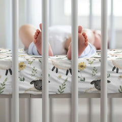 KuphiL10C elastic-fit crib sheet stays securely in place through the night.