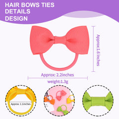 KuuCare hair tie with bows 2.2in β cute embellishment with secure hold.