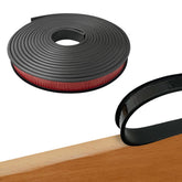 KVZVK edge band black 5m roll close-up showing soft protection for furniture corners