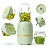 Kwiplee Bubble Blender with glass cups ready for fresh baby food and smoothies.