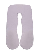 KWLET pregnancy pillow cover gray close-up shows ultra-soft cotton for comfort.