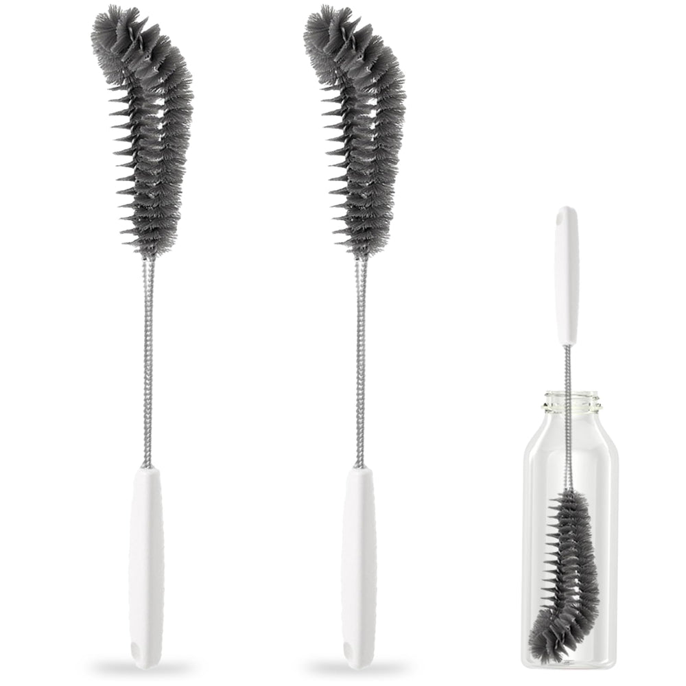 Kwude 16-inch long-handle bottle cleaning brush reaches difficult bottles with ease for thorough scrubbing.