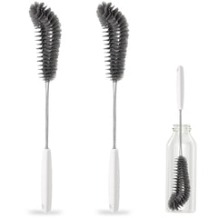 Kwude 16-inch long-handle bottle cleaning brush reaches difficult bottles with ease for thorough scrubbing.