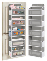 KYEVIS over-the-door organizer behind-door setup demonstrates space-saving efficiency