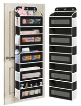 KYEVIS over-the-door organizer front view with five large pockets for nursery items.