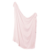 KYTE BABY Ballet swaddle blanket flatlay shows soft bamboo fabric for breathable comfort.