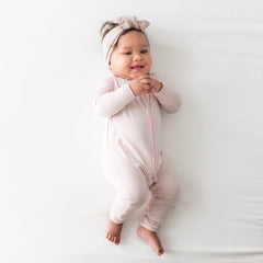 KYTE BABY bow with adjustable tie detail, soft bamboo rayon breathable.