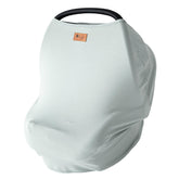KYTE BABY Sage car seat cover folded for compact storage, showing soft bamboo fabric