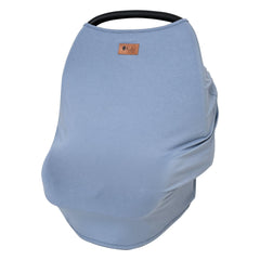 KYTE BABY car seat cover in slate offers breathable, versatile protection from sun, wind, and mosquitoes.