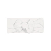KYTE BABY rayon bamboo bow in cloud color for 3-6 months, soft and breathable.