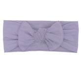 KYTE BABY rayon bamboo bow taro, front view, soft skin-friendly accessory