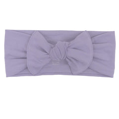 KYTE BABY rayon bamboo bow taro, front view, soft skin-friendly accessory
