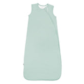 KYTE BABY sleep bag sage fabric close-up shows soft bamboo rayon texture for cozy nights.