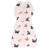 KYTE BABY Swaddle Bag Blush Butterfly opened showing breathable bamboo rayon for comfortable naps
