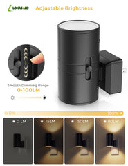 Dimmable 0-100lm brightness on L LOHAS LED night light