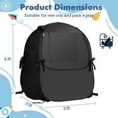 L RUNNZER Pack N Play Carry Bag keeps essentials organized during travel.