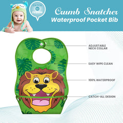 LA Baby crumb snatcher pocket catch-all traps crumbs away from clothes during feeds.
