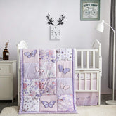 La Premura baby crib fitted sheet with pastel butterflies for snug, safe sleep.