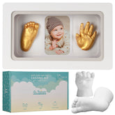 La Premura baby hand casting kit shadowbox close-up shows a timeless keepsake in progress.