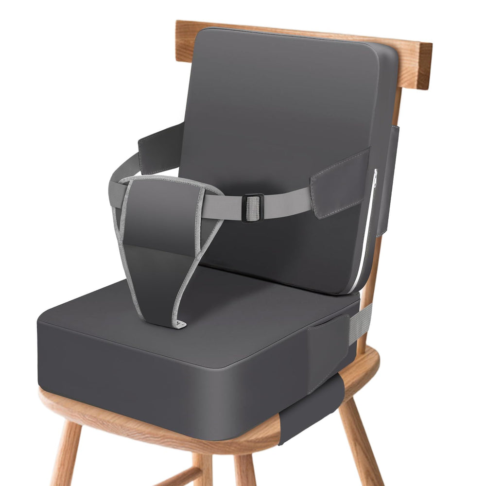 Laapee booster seat with backrest provides stable back support during meals