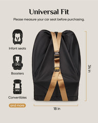 Labitree carseat travel bag with X-Brace supporting heavy car seats.