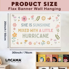 Lacama nursery decor banner bright design enhances cozy play space.