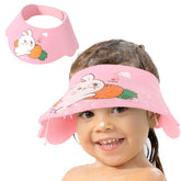 LADES baby shower cap adjustable visor protects eyes during shampooing