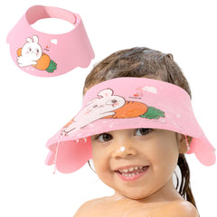 LADES baby shower cap adjustable visor protects eyes during shampooing