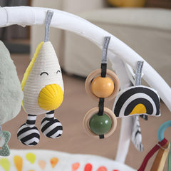 LADIDA Baby Gym Play Mat soft fabric surface, cozy and safe for delicate skin.
