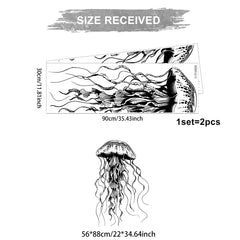 Ladinimo jellyfish wall sticker brightens kids' room with marine charm and imagination