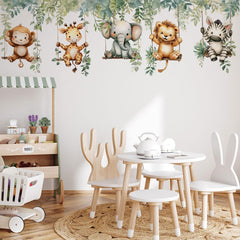 Ladinimo zebra on vine wall decal β lively playroom decor idea.