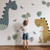 Ladinimo large dinosaur wall sticker front view energizes a child's room for imaginative play