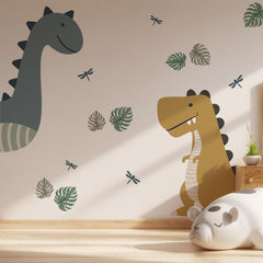 Ladinimo large dinosaur wall sticker panel view boosts color fade-resistant decor