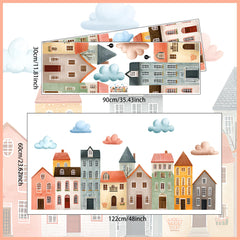 Ladinimo watercolor-house art decal β bright, calming wall decor for nurseries.