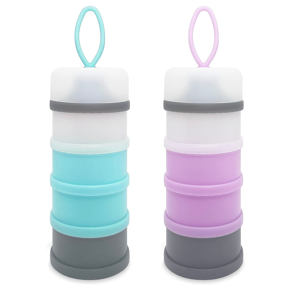 LADISO Baby Formula Dispenser with top nozzle for mess-free pouring on the go.