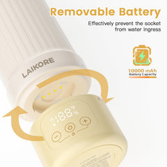 LAIKORE 17oz capacity supports multiple feeds between refills during trips.