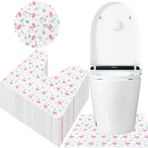 LAIAMER Flamingo disposable toilet mat with waterproof surface protects floors