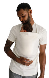 Lalabu Dad Shirt front view demonstrates hands-free wear for bonding