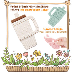 LalaDream teether front texture with ridges to soothe gums.