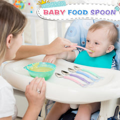 Lallisa pink double-head spoon designed for baby food feeding.