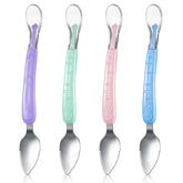 Lallisa purple double-head spoon for gentle feeding.