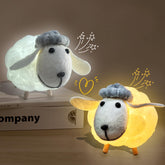 Lallomo small sheep night light front-angle emits warm white glow for cozy rooms.