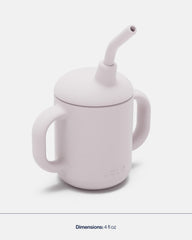 Lalo Little Cup 2-Pack open-cup usage shows baby-led drinking moment.