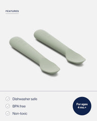 Lalo Little Spoon Set dishwasher-safe design simplifies cleanup after meals.