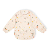 Lalo Smock Bib grapefruit print front view keeps meals mess-free for little eaters