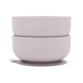 Lalo Suction Bowls 2Pack Lavender close-up shows secure base for mess-free meals.