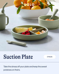 Lalo suction plates 2-pack close-up of suction base preventing tip-overs.